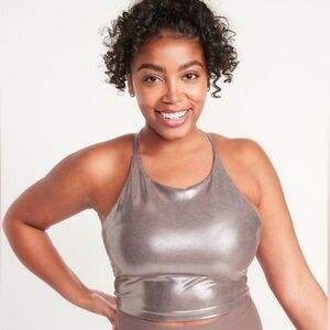 Old Navy Active Powersoft Gym Workout Athletic Built-In Sports Bra 4X Set 2 H7